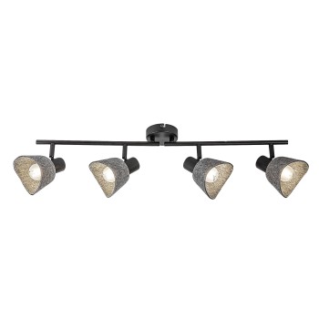 Plafoniera Farelia negru Rabalux 73008, 4xE14
