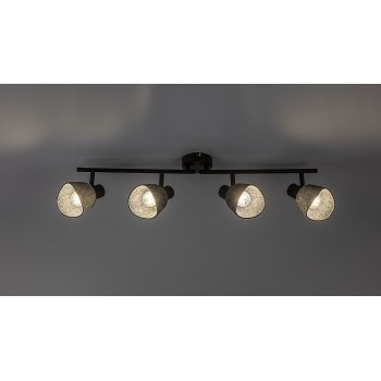 Plafoniera Farelia negru Rabalux 73008, 4xE14