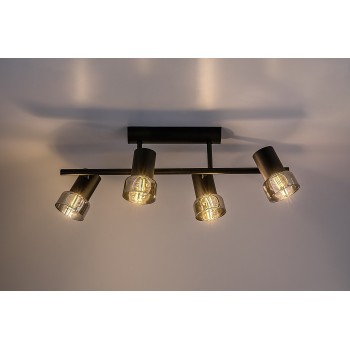 Plafoniera Hatice negru Rabalux 73054, 4xE14