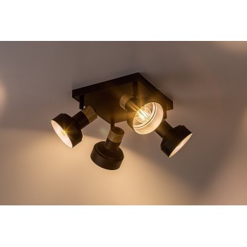 Plafoniera Saskia negru Rabalux 73058, 4xE14