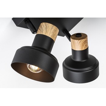 Plafoniera Saskia negru Rabalux 73058, 4xE14