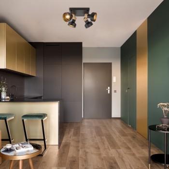 Plafoniera Saskia negru Rabalux 73058, 4xE14