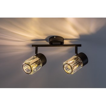Plafoniera Venaro negru Rabalux 73060, 2xE14