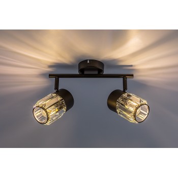 Plafoniera Venaro negru Rabalux 73060, 2xE14