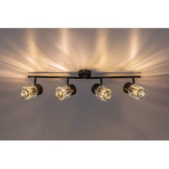 Plafoniera Venaro negru Rabalux 73062, 4xE14