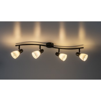 Plafoniera Soma negru Rabalux 73094, 4xE14