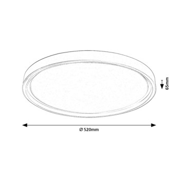 Plafoniera LED Zerina alb Rabalux 75087, 54W