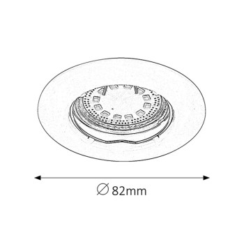 Spot incastrat Lite bronz Rabalux 1048, 3xGU10