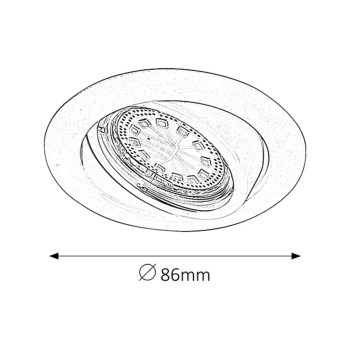 Spot incastrat Lite crom Rabalux 1050, 3xGU10