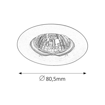 Spot incastrat Spot relight crom satin Rabalux 1089, 1xGU5.3