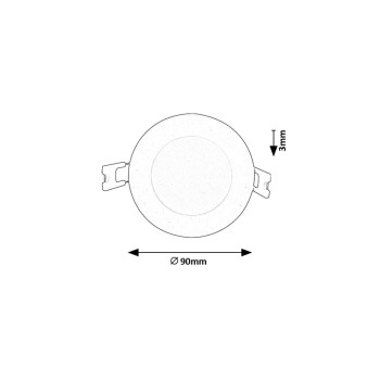 Spot LED incastrat Shaun2 alb Rabalux 71216, 3W