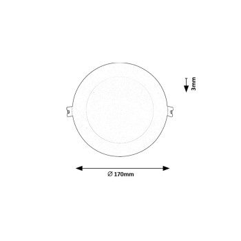 Spot LED incastrat Shaun2 alb Rabalux 71218, 12W, 3000K