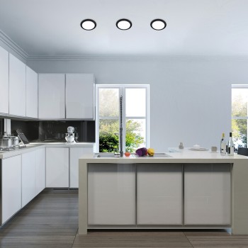 Spot LED incastrat Shaun2 negru Rabalux 71227, 18W, 3000K