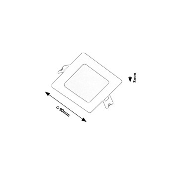 Spot LED incastrat Shaun2 negru Rabalux 71228, 3W, 3000K