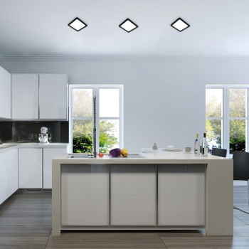 Spot LED incastrat Shaun2 negru Rabalux 71228, 3W, 3000K