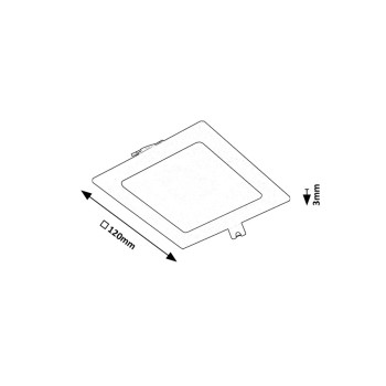 Spot LED incastrat Shaun2 negru Rabalux 71229, 6W, 3000K