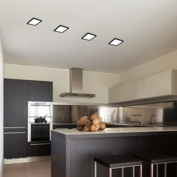 Spot LED incastrat Shaun2 negru Rabalux 71229, 6W, 3000K