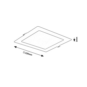 Spot LED incastrat Shaun2 negru Rabalux 71231, 18W, 3000K