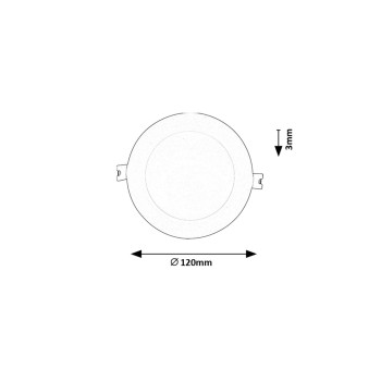 Spot LED incastrat Shaun2 alb Rabalux 71233, 6W, 4000K