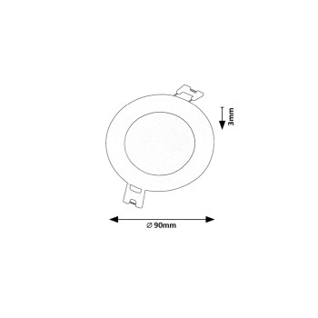 Spot LED incastrat Shaun2 negru Rabalux 71240, 3W, 4000K