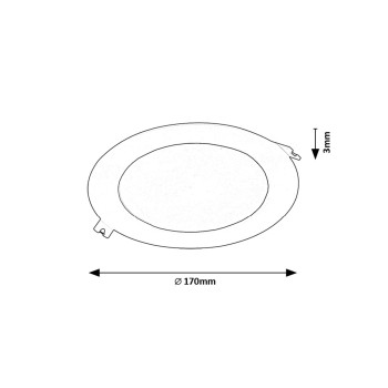 Spot LED incastrat Shaun2 negru Rabalux 71242, 12W, 4000K