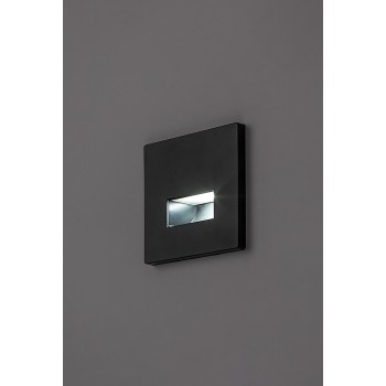 Spot LED incastrat Lunca negru Rabalux 77195, 1W, 3000-4000K