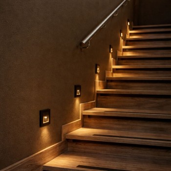 Spot LED incastrat Lunca negru Rabalux 77197, 1W, 3000-4000K