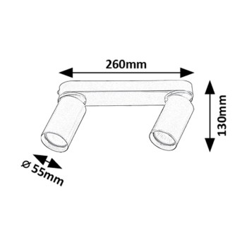 Spot aplicat Mirina auriu Rabalux 73076, 2xGU10