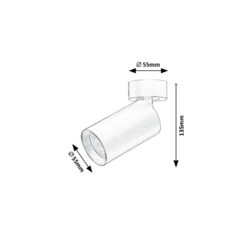 Spot aplicat Yorli negru Rabalux 73081, 1xGU10