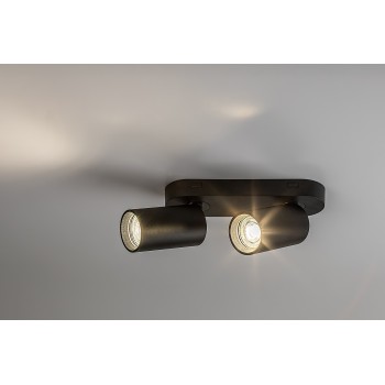 Spot aplicat Yorli negru Rabalux 73082, 2xGU10