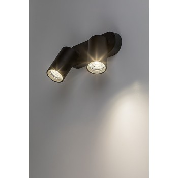 Spot aplicat Yorli negru Rabalux 73082, 2xGU10