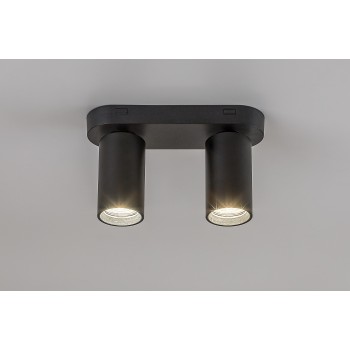 Spot aplicat Yorli negru Rabalux 73082, 2xGU10