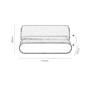 Spot pe sina LiTrack Line12V negru Rabalux 70127, 4W