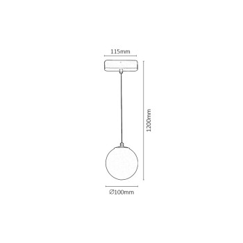 Pendul pe sina LiTrack Pend.03V negru Rabalux 70131, 5W
