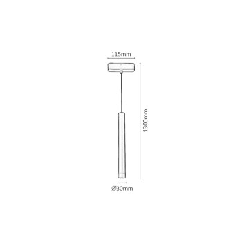 Pendul pe sina LiTrack Pend.06V negru Rabalux 70132, 5W