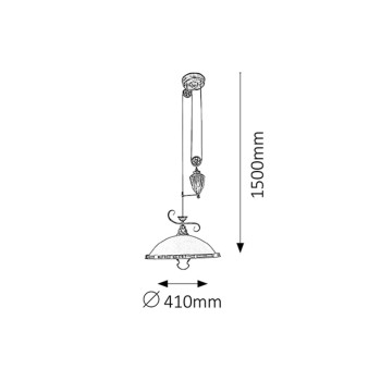 Candelabru Elisett bronz Rabalux 2756, 1xE27