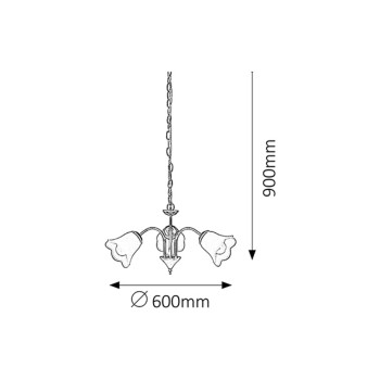 Candelabru Rafaella auriu Rabalux 7233, 3xE14