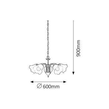Candelabru Rafaella auriu Rabalux 7235, 5xE14