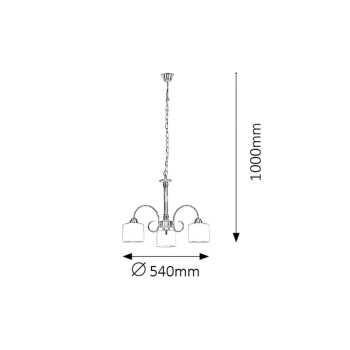 Candelabru Edith alama antica Rabalux 7275, 3xE27