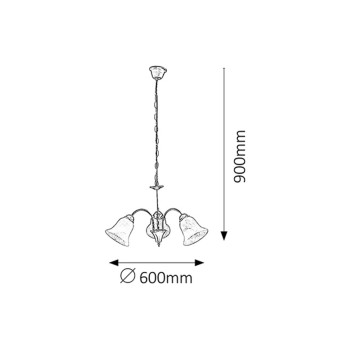 Candelabru Francesca crom satin Rabalux 7363, 3xE14