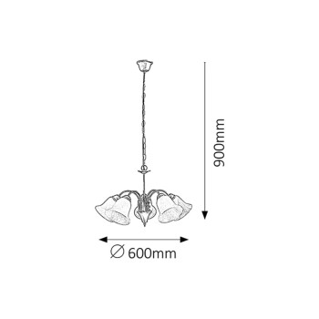 Candelabru Francesca crom satin Rabalux 7365, 5xE14