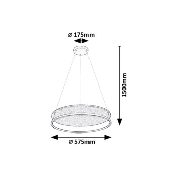 Lustra LED Farenzo negru Rabalux 72032, 40W
