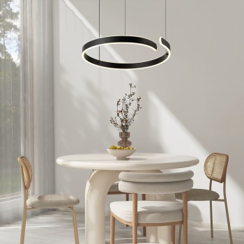 Lustra LED Silnora negru Rabalux 72115, 45W