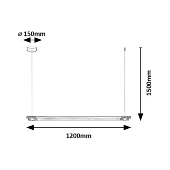 Lustra LED Nivaro negru Rabalux 72169, 28W