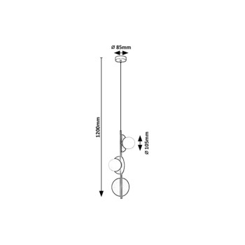 Lustra LED Jules negru Rabalux 72224, 3xG9