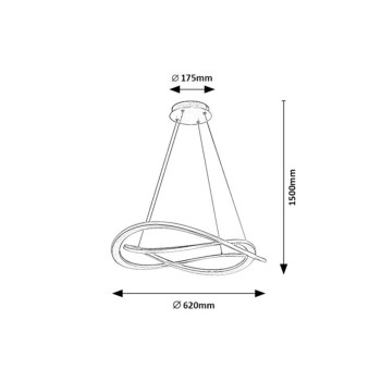 Lustra LED Kallira auriu Rabalux 72282, 72W