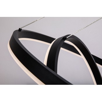 Lustra LED Isaure negru Rabalux 72305, 80W