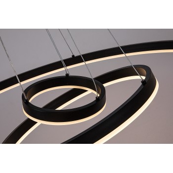 Lustra LED Isaure negru Rabalux 72306, 100W