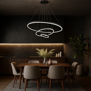 Lustra LED Isaure negru Rabalux 72306, 100W