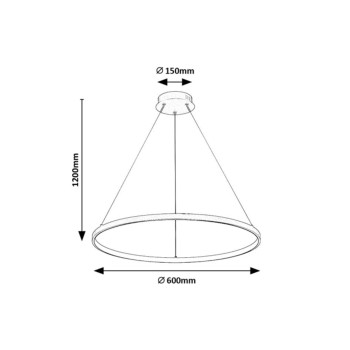 Lustra LED Beliza negru Rabalux 72344, 55W